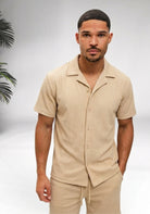 Cotton District RIBBED SUMMER SET  BEIGE