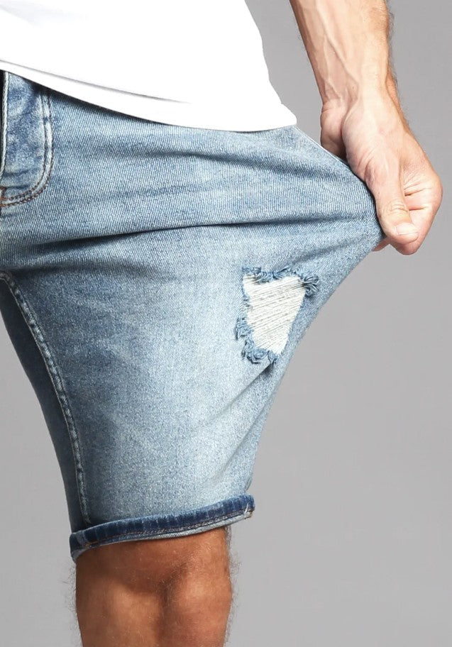 Cotton District RUSH DENIM SHORTS  BLUE