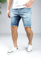 Cotton District RUSH DENIM SHORTS  BLUE