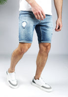 Cotton District RUSH DENIM SHORTS  BLUE