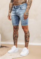 Cotton District RUSH DENIM SHORTS  BLUE