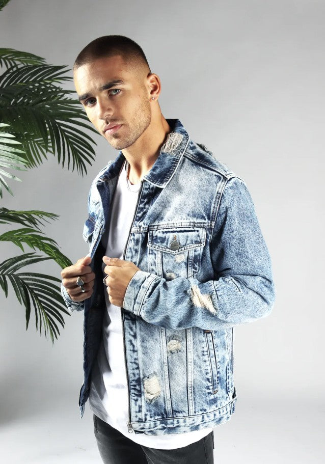 Cotton District SIGNATURE DENIM JACKET  BLUE