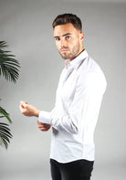 Cotton District SLIMFIT OVERHEMD T-Shirts WHITE