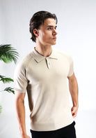 Cotton District SOFT BUTTON POLO  BEIGE