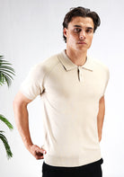 Cotton District SOFT BUTTON POLO  BEIGE