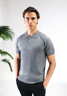 Cotton District SOFT BUTTON POLO  GREY