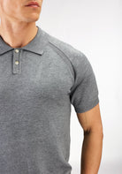 Cotton District SOFT BUTTON POLO  GREY