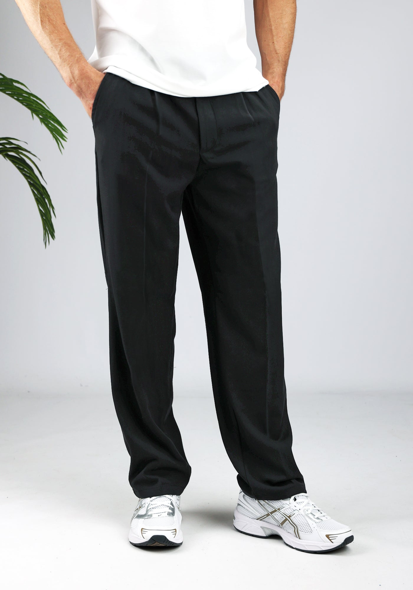 Cotton District STRAIGHT CHINO  BLACK