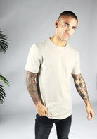 Cotton District STRAIGHT FIT STRETCH T-SHIRT  BEIGE