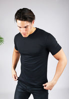 Cotton District STRAIGHT FIT STRETCH T-SHIRT  BLACK