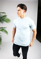 Cotton District STRAIGHT FIT STRETCH T-SHIRT  BLUE