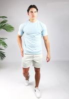 Cotton District STRAIGHT FIT STRETCH T-SHIRT  BLUE