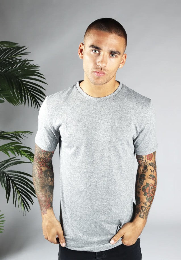 Cotton District STRAIGHT FIT STRETCH T-SHIRT  GREY