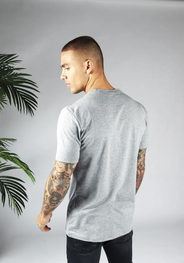Cotton District STRAIGHT FIT STRETCH T-SHIRT  GREY