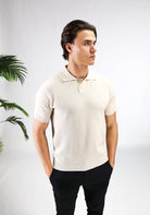 Cotton District STRUCTURED POLO T-Shirts BEIGE