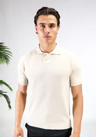 Cotton District STRUCTURED POLO T-Shirts BEIGE