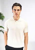 Cotton District STRUCTURED POLO T-Shirts BEIGE