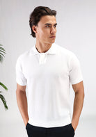 Cotton District STRUCTURED POLO T-Shirts WHITE