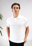 Cotton District STRUCTURED POLO T-Shirts WHITE