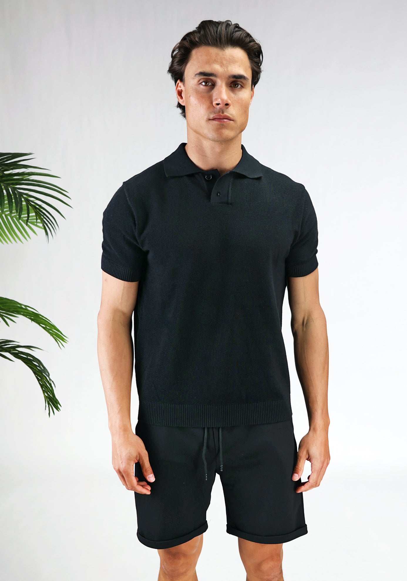 Cotton District STRUCTURED SUMMER SET Sets BLACK