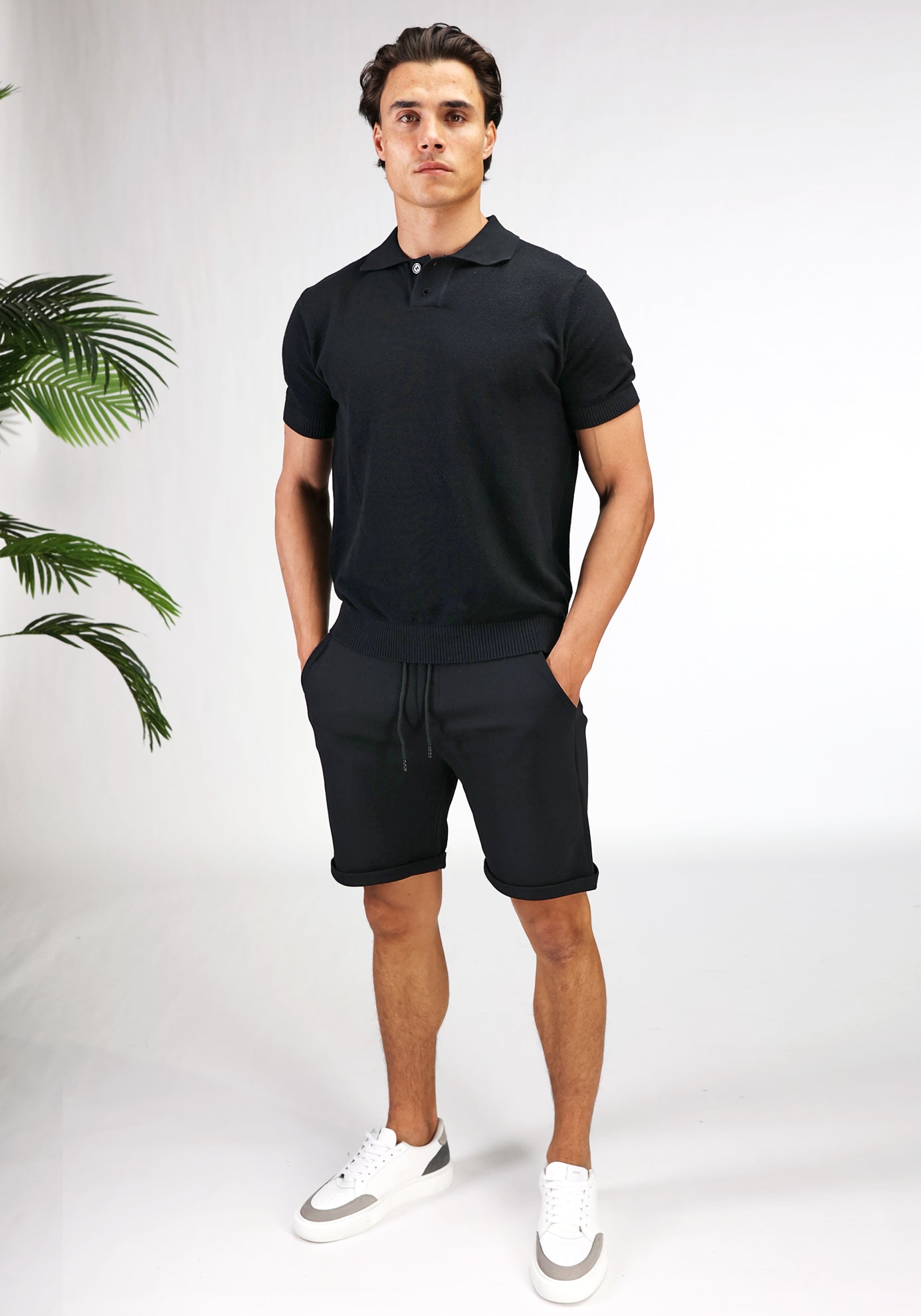 Cotton District STRUCTURED SUMMER SET Sets BLACK