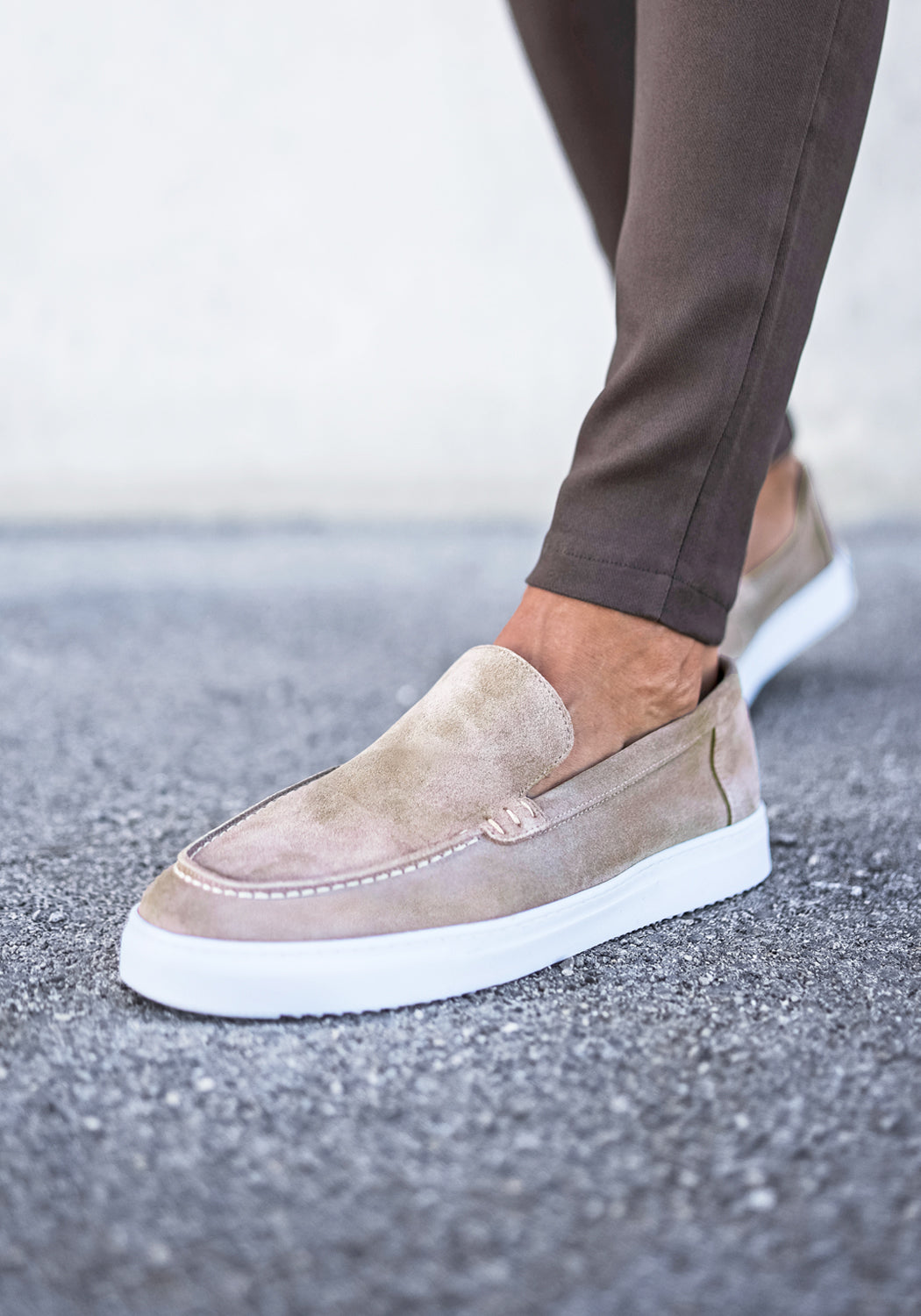 Cotton District SUEDE LOAFERS HARBOR  BEIGE