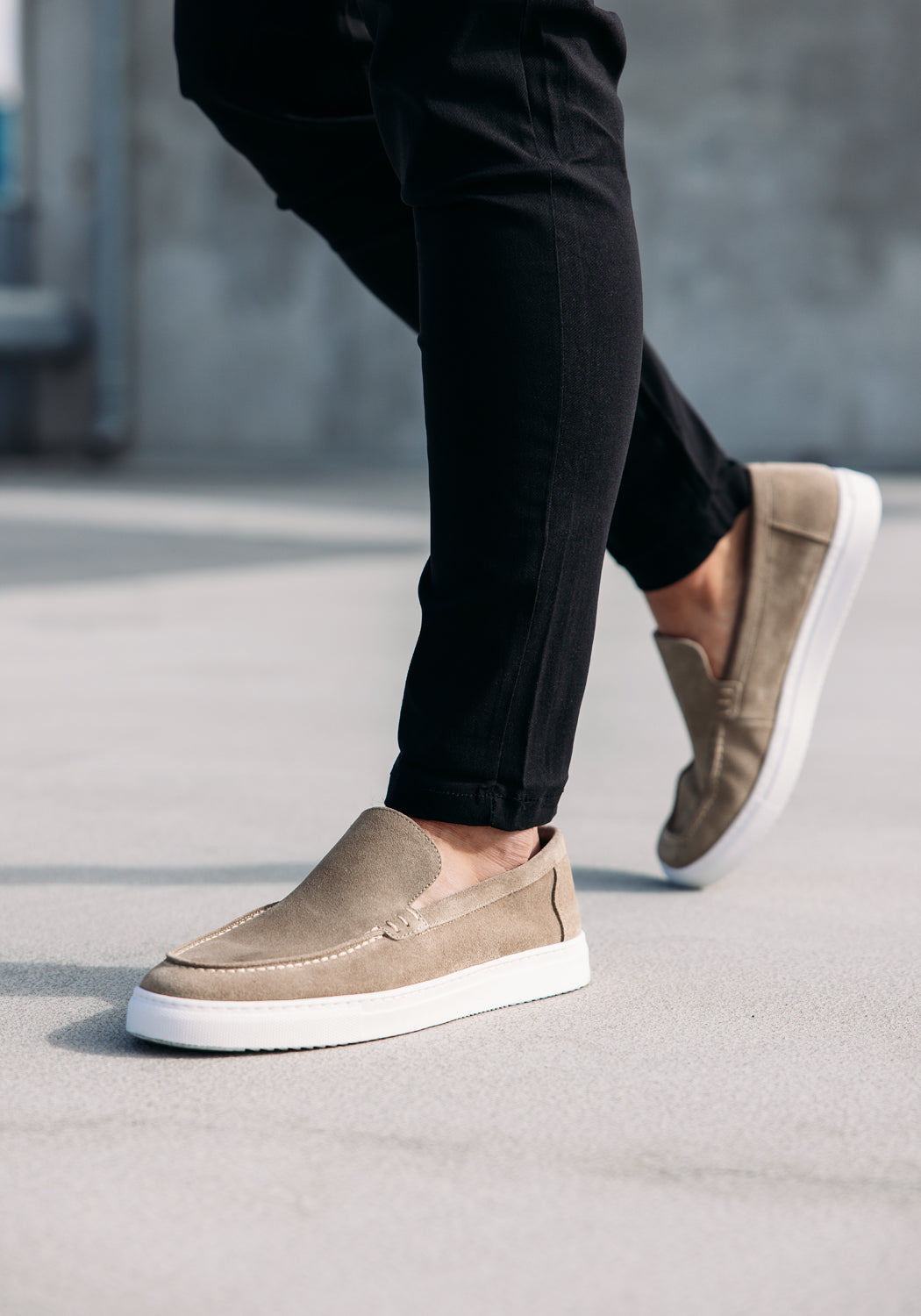 Cotton District SUEDE LOAFERS HARBOR  BEIGE