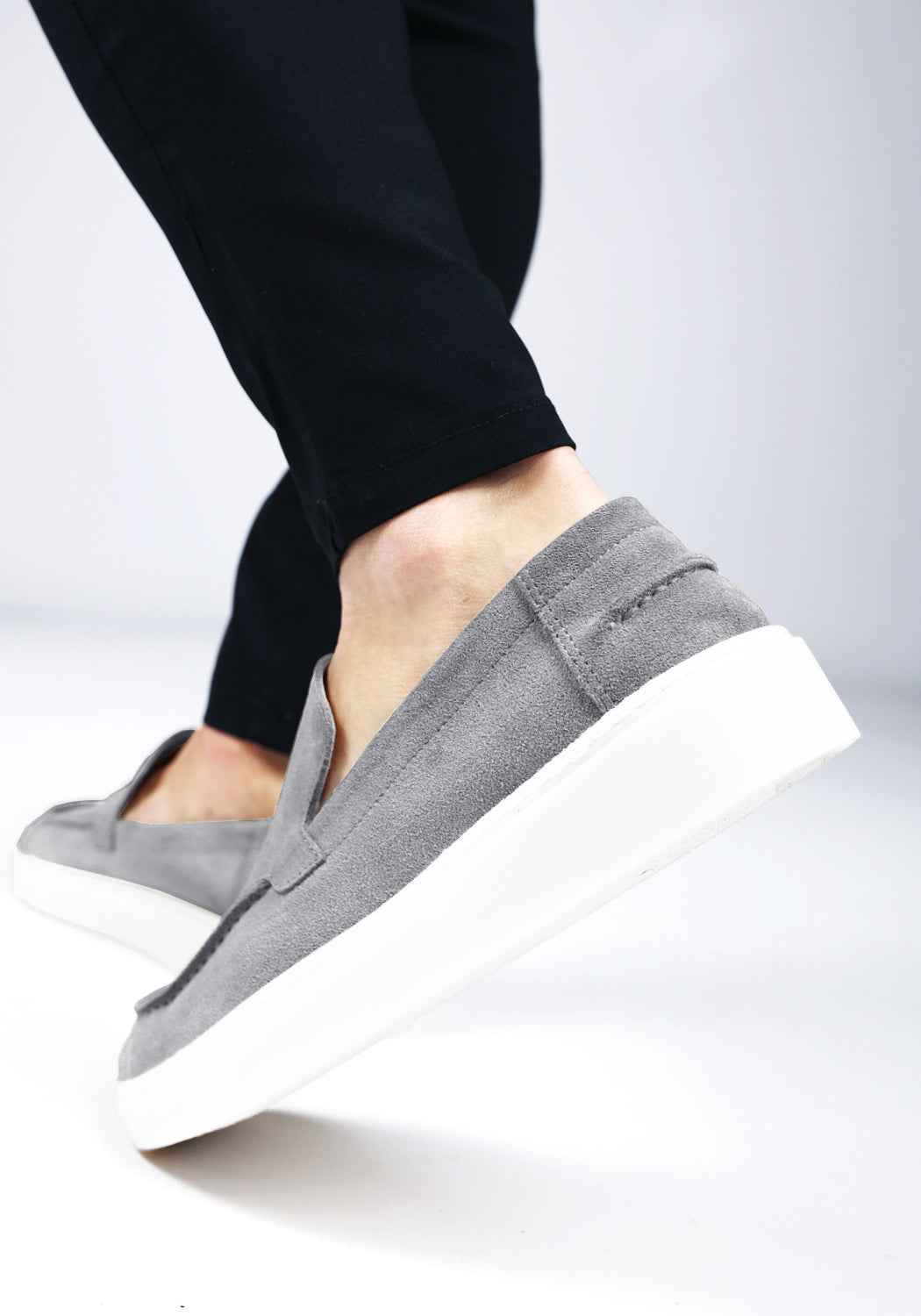 Cotton District SUEDE LOAFERS SAILOR  ANTHRACITE