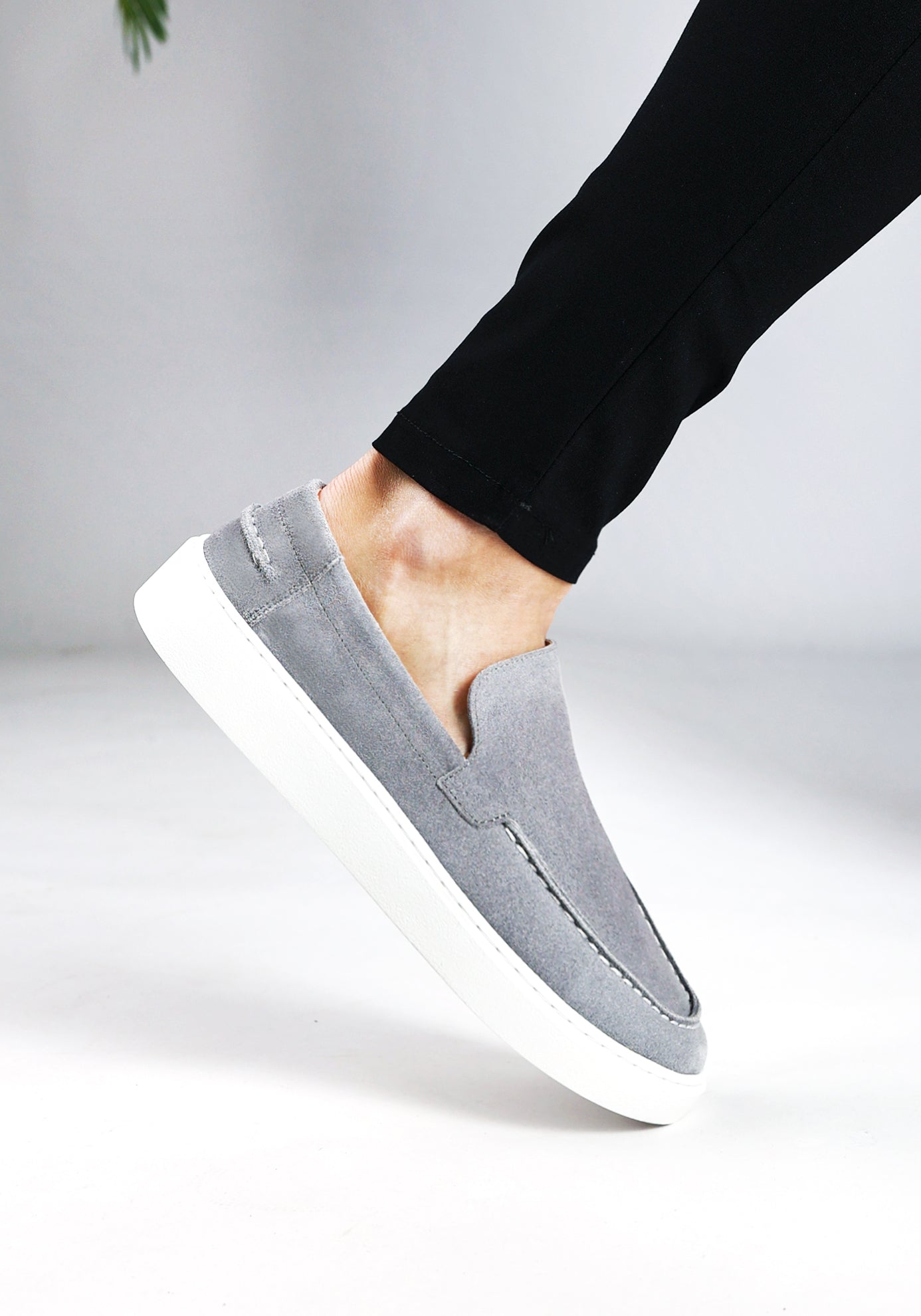 Cotton District SUEDE LOAFERS SAILOR  ANTHRACITE