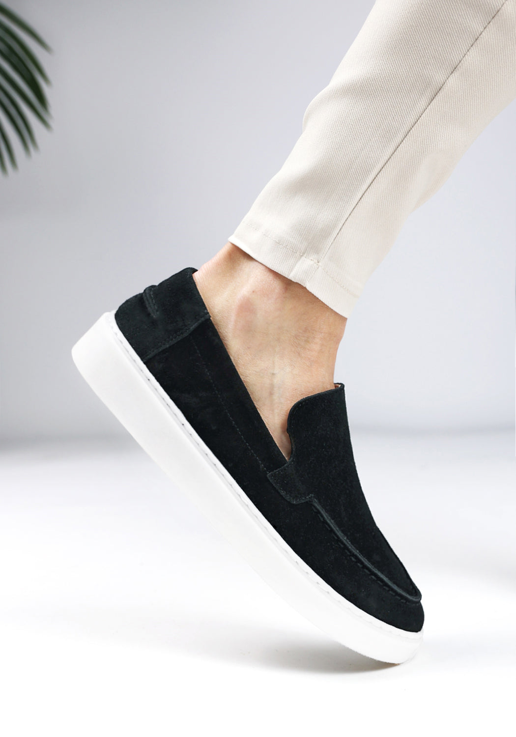 Cotton District SUEDE LOAFERS SAILOR  BLACK