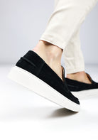 Cotton District SUEDE LOAFERS SAILOR  BLACK