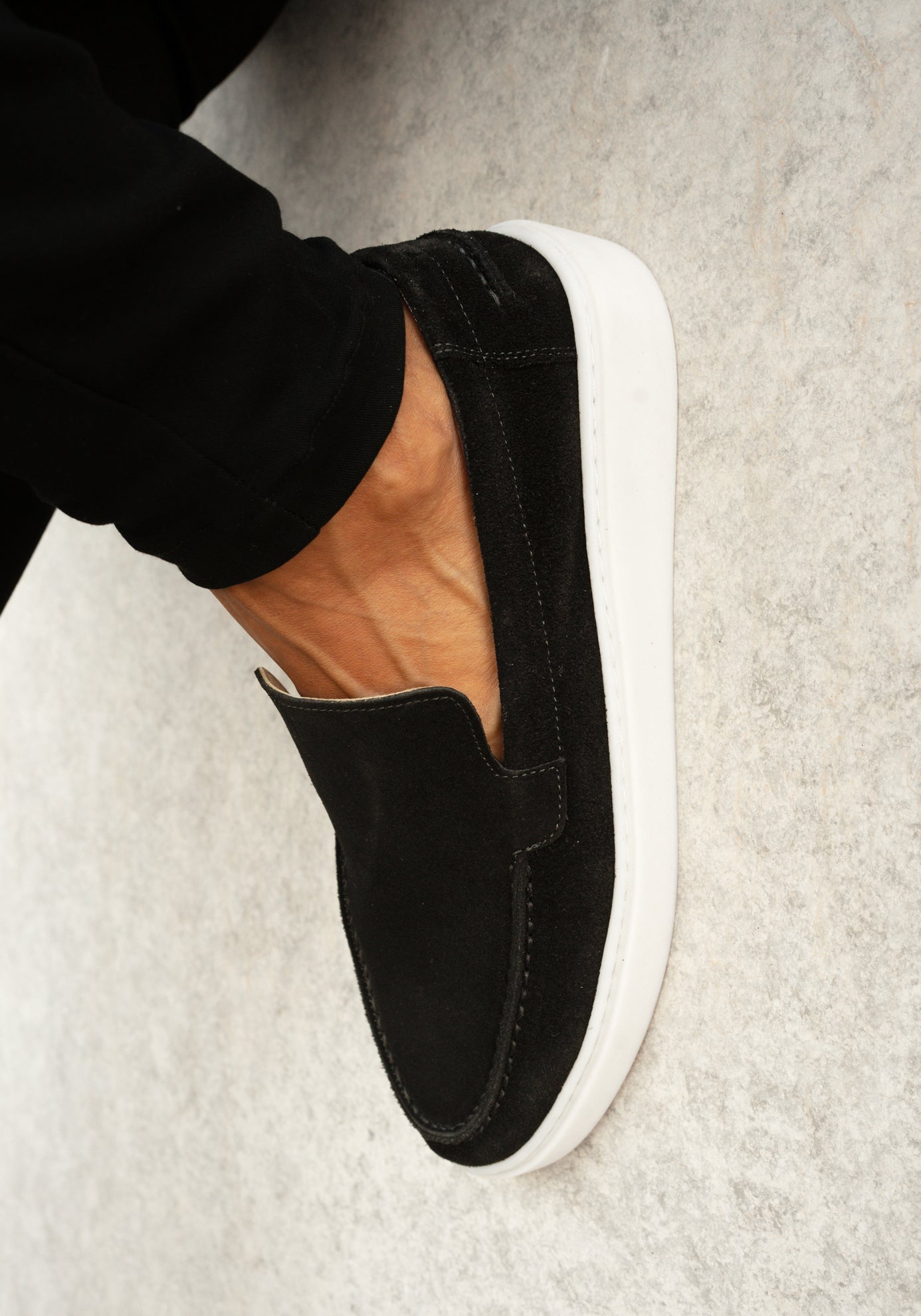 Cotton District SUEDE LOAFERS SAILOR  BLACK