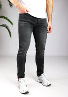 Cotton District TAPERED FIT JEANS  ANTHRACITE