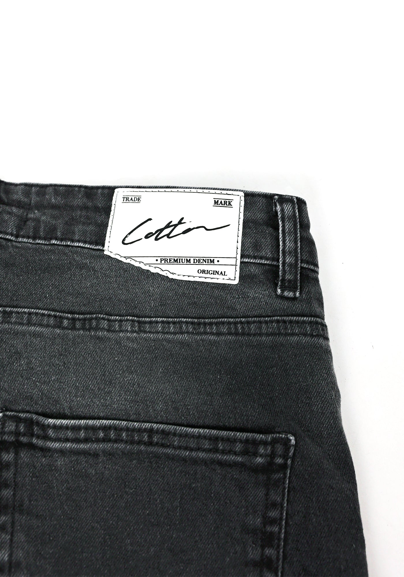 Cotton District TAPERED FIT JEANS  ANTHRACITE