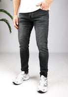 Cotton District TAPERED FIT JEANS  ANTHRACITE