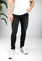 Cotton District TAPERED FIT JEANS  BLACK