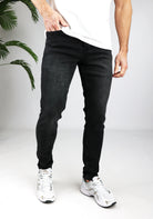 Cotton District TAPERED FIT JEANS  BLACK