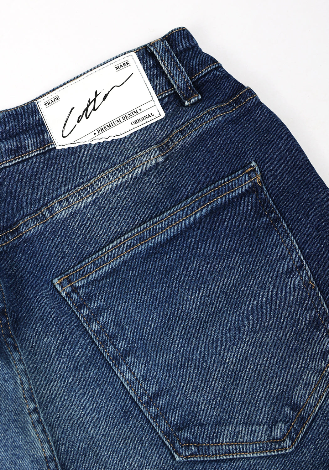 Cotton District TAPERED FIT JEANS  BLUE