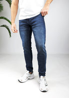Cotton District TAPERED FIT JEANS  BLUE