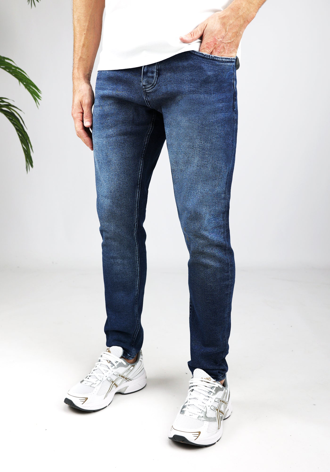 Cotton District TAPERED FIT JEANS  BLUE