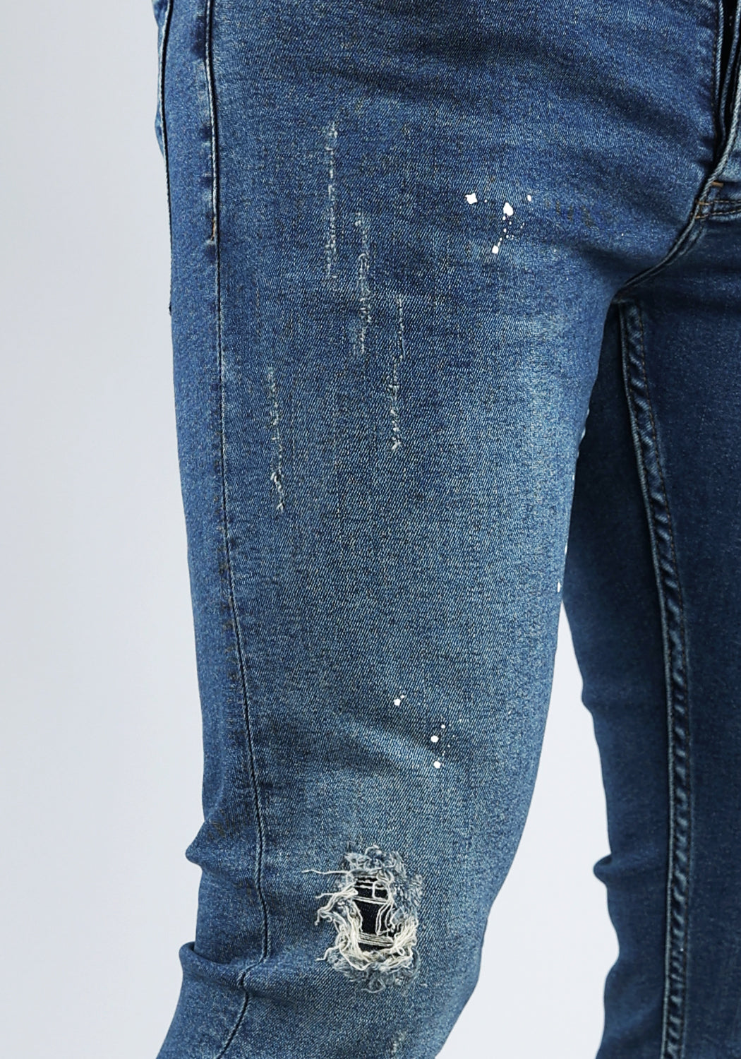 Cotton District TAPERED FIT JEANS  BLUE SPOT