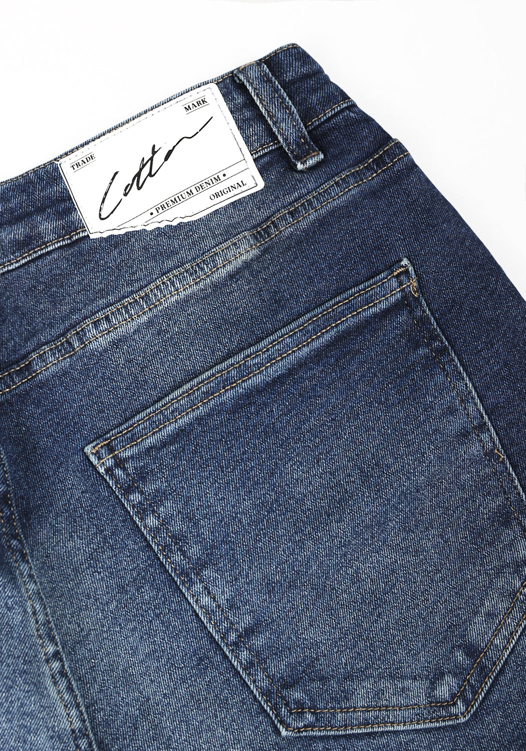 Cotton District TAPERED FIT JEANS  CHEMICAL BLUE