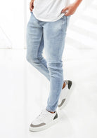 Cotton District TAPERED FIT JEANS  LIGHT BLUE