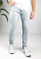 Cotton District TAPERED FIT JEANS  LIGHT BLUE
