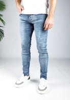 Cotton District TAPERED FIT JEANS  MID BLUE