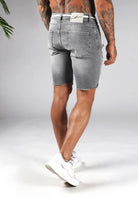 Cotton District TIPPIE DENIM SHORTS  GREY