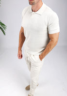 Cotton District TOGGLE POLO T-Shirts BEIGE