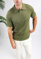 Cotton District TOGGLE POLO T-Shirts GREEN