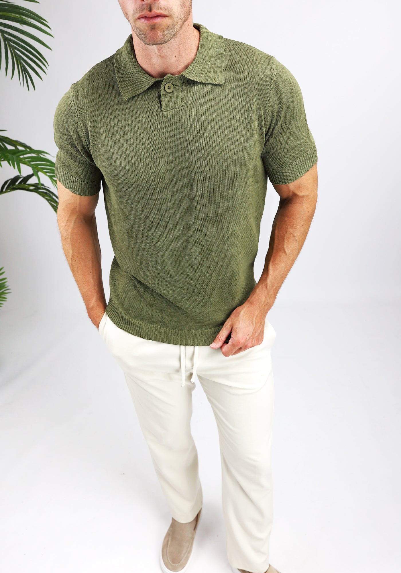 Cotton District TOGGLE POLO T-Shirts GREEN