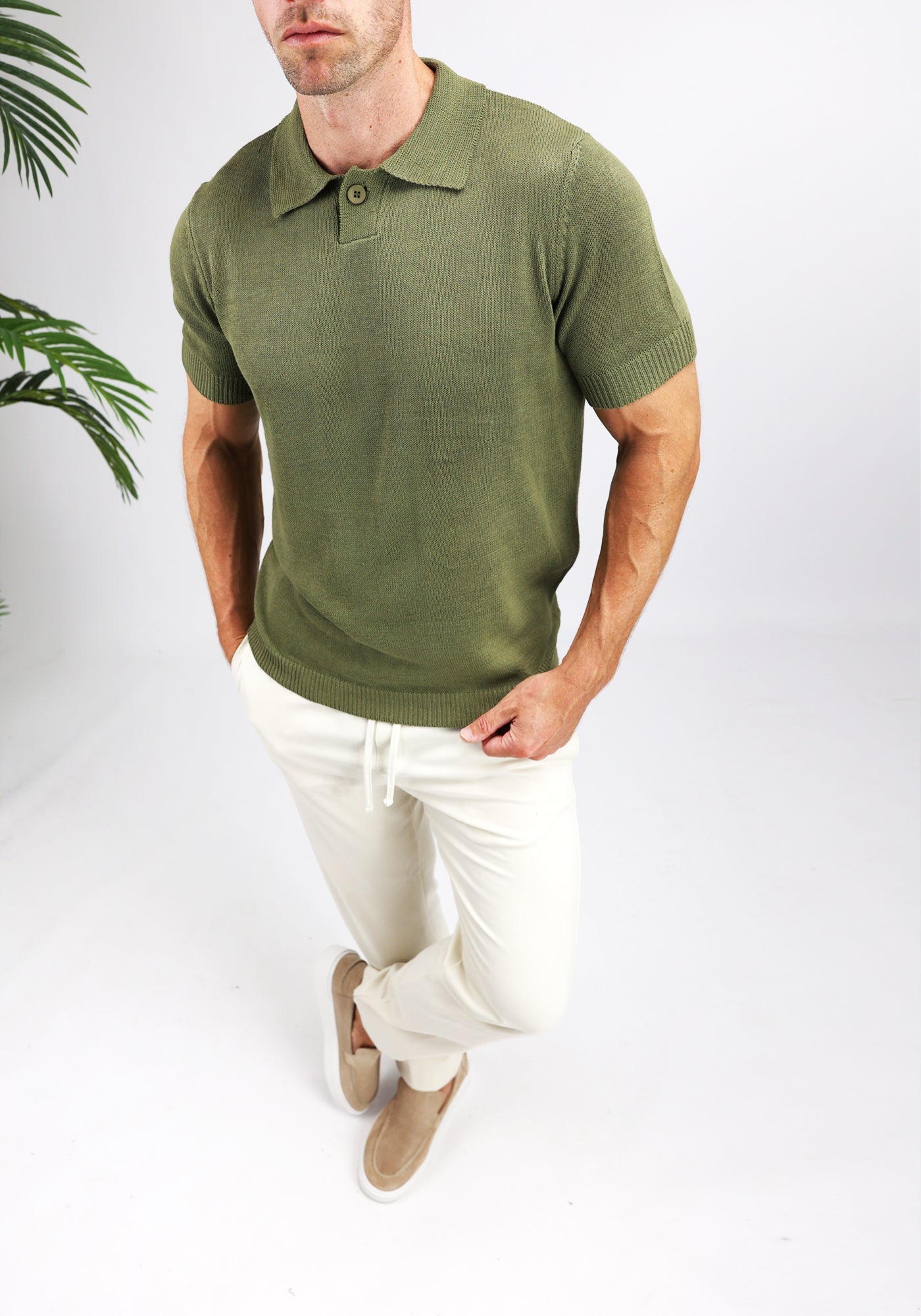 Cotton District TOGGLE POLO T-Shirts GREEN